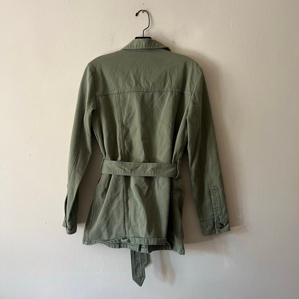 Per Una Military Jackets khaki green buttoned belted size 6 US DR - Picture 8 of 9